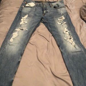 American Eagle Slim straight core flex worn once